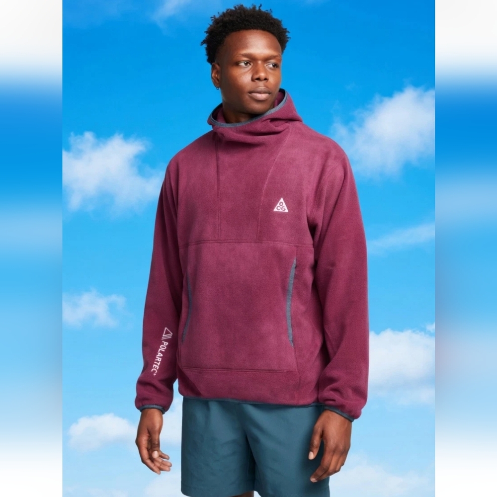 Nike ACG Therma-FIT ‘Wolf Tree’ Pullover Hoodie Maroon